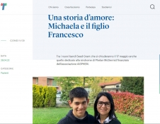 LA NOSTRA MICHAELA SI E' RACCONTATA A TELETHON PER SOSTENERE LA RICERCA